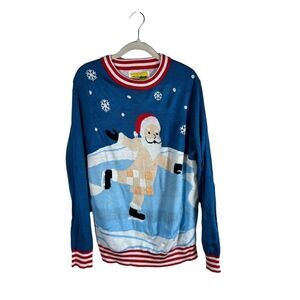 Tipsy Elves Naked Santa Skiing Holiday Sweater